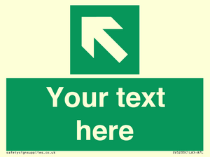 Custom Arrow Top Left Sign